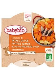 Babybio Batáty S Mäsom Z Perličky a Slivkami príkrm menu 260 g