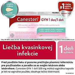 Canesten Gyn 1 deň tbl.vag.1 x 500 mg