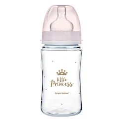 Canpol babies fľaša sa širokým hrdlom Royal Baby Pink 240 ml