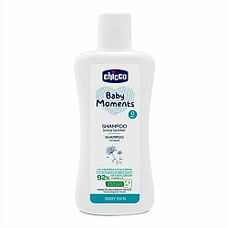 CHICCO Šampón na vlasy Baby Moments 92 % prírodných zložiek 200 ml