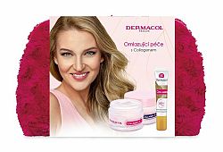 Dermacol Collagen+ denní pleťová péče SPF 10 50 ml + noční pleťová péče 50 ml + pleťové sérum 12 ml + kosmetická taška darčeková sada