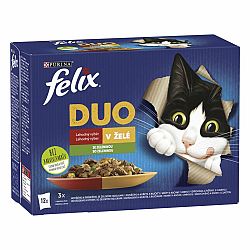 FELIX Fantastic Multipack 6(12x85g) hovädzie a hydina so zel. fazuľ./ jahňacie a kura s rajčinami/ morka a kačica s mrkvou v želé