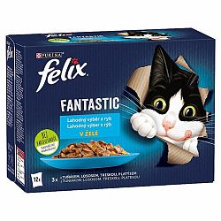 FELIX Fantastic Multipack 6(12x85g) losos/platesa/tuniak/treska v želé