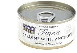 FISH4CATS Konzerva pre mačky Finest sardinka s ančovičkami 70g