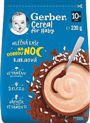 Gerber Cereal mléčná kaše kakaová Dobrou noc 230 g