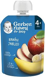 Gerber Natural Kapsička Banán a jablko ovocná desiata 90 g