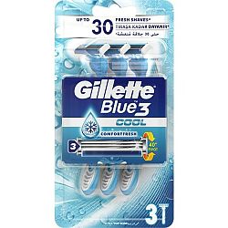 Gillette Blue3 Cool Pánsky Jednorazový Holiaci Strojček, 3ks