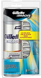 Gillette Mach3 8 ks + gel 200 ml