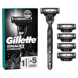 Gillette Mach3 Charcoal Strojček + 5NH