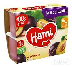 Hami 100% ovocie slívka jablko 4 x 100 g