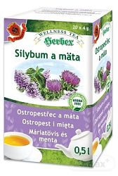 Herbex Silybum a mäta porciovaný čaj 20 x 4 g