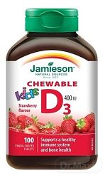 Jamieson Vitamín D3 Kids Jahoda 100 tabliet