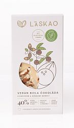 LASKAO VEGAN Biela čokoláda s kokosom a kúskami mandlí 75 g