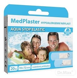 MedPlaster Náplasť Aquastop Elastic 19 x 72 mm s vankúšikom 20 ks