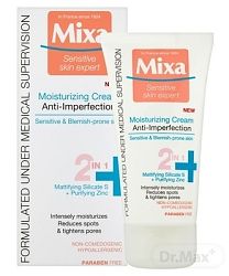 Mixa hydratačný krém 2v1 proti nedokonalostiam Sensitive skin Expert Anti-Imperfection Moisturizing Cream 50 ml