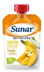 Sunar Do ručičky Banán a jablko 100 % ovocia 4m+ 100 g