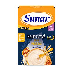 Sunar mliečna krupicová kaša na dobrú noc medová 210 g