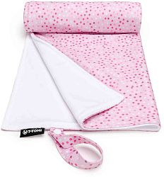 T-TOMI Changing Pad Pink Dots prateľná prebaľovacia podložka 50 x 70 cm 1 ks