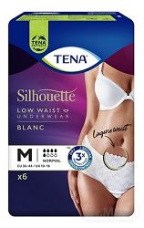 TENA Silhouette Normal Low Waist Blanc M 6 ks