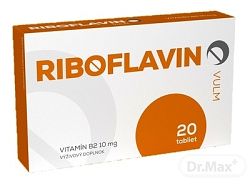 Vulm Riboflavin Vitamín B2 10 mg 20 tabliet