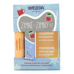 Weleda Zimné s ochranou a starostlivosťou pre pery a pleť Účinná ochrana pleti pred chladom a sychravým počasím Coldcream 30 ml + Tyčinka na pery Everon SPF4 4,8 g darčeková sada