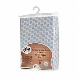 XKKO BMB Plachta s gumou Baby Blue Cross 60x120