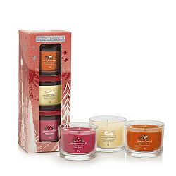 Yankee Candle Bright Lights Vanilla Cupcake votívna sviečka 37 g + Black Cherry votívna sviečka 37 g + Cinnamon Stick votívna sviečka 37 g