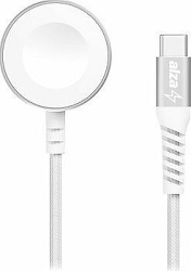 AlzaPower WAC200S Wireless Apple Watch Charger strieborná