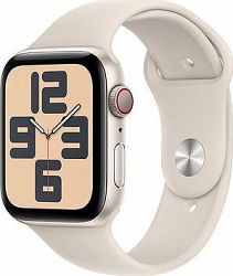 Apple Watch SE Cellular 44mm Hvězdně bílý hliník s hvězdně bílým sportovním řemínkem - M/L