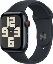 Apple Watch SE Cellular 44mm Temne atramentový hliník s temne atramentovým športovým remienkom – S/M