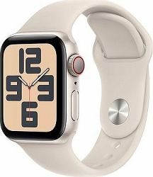 Apple Watch SE Celular 40 mm Hviezdno biely hliník s hviezdno bielym športovým remienkom – M/L