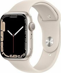 Apple Watch Series 7 45 mm Hviezdne biely hliník s hviezdne bielym športovým remienkom