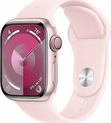 Apple Watch Series 9 41 mm Cellular Ružový hliník so svetlo ružovým športovým remienkom – M/L