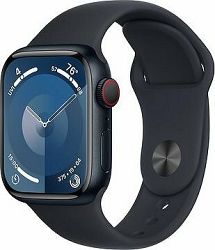 Apple Watch Series 9 41 mm Cellular Temne atramentový hliník s temne atramentovým remienkom – M/L