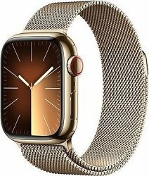 Apple Watch Series 9 41 mm Cellular Zlatý nerez so zlatým milánskym ťahom