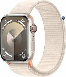 Apple Watch Series 9 45 mm Cellular Hviezdno biely hliník s hviezdno bielym prevliekacím remienkom