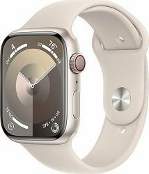 Apple Watch Series 9 45 mm Cellular Hviezdno biely hliník s hviezdno bielym športovým remienkom – S/M