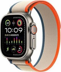 Apple Watch Ultra 2 49 mm titánové puzdro s oranžovo-béžovým trailovým ťahom – S/M