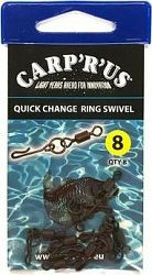 Carp´R´Us Quick Change Ring Swivel Veľkosť 8 8 ks