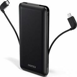 ChoeTech MFi Power Bank PD 18 W with Lightning Cable 1000 mAh Black