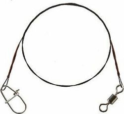 Cormoran 1×7 Wire Leader Swivel and Snap Hook 9 kg 20 cm 2 ks