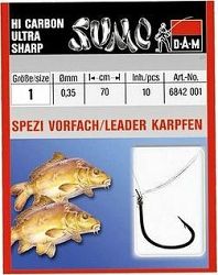 DAM Sumo Spezi Carp Veľkosť 4 0,25 mm 70 cm 10 ks