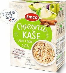 Emco Ovsená kaša s jablkami a škoricou 5 × 55 g