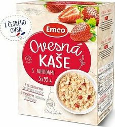 Emco Ovsená kaša s jahodami 5 × 55 g