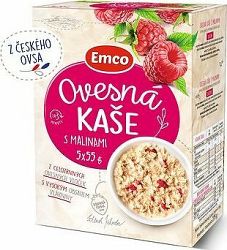 Emco Ovsená kaša s malinami 5 × 55 g