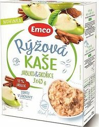 Emco Ryžová kaša jablko & škorica, 3× 45 g