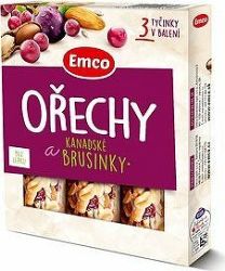 Emco Tyčinka s orechmi a kanadskými brusnicami 3 × 35 g