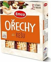 Emco Tyčinka s orechmi a kešu 3 × 35 g