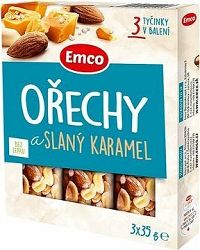 Emco Tyčinka s orechmi a slaným karamelom 3× 35 g