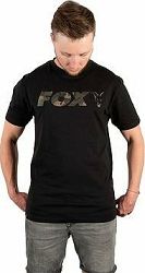 FOX Black/Camo Print T-Shirt veľkosť M